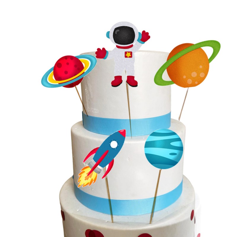 Cake Topper Picks Spazio - Space Party - 5pz