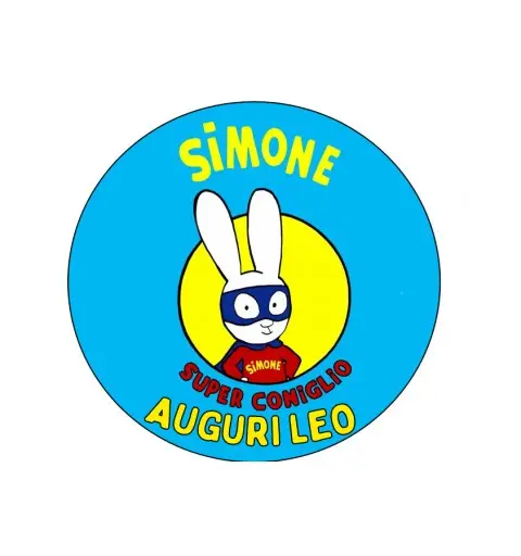 Cialda Ostia Tonda  Simone il coniglio Personalizzabile