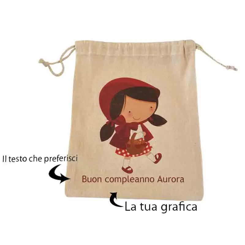 Sacchetto in cotone 25x30 personalizzabile