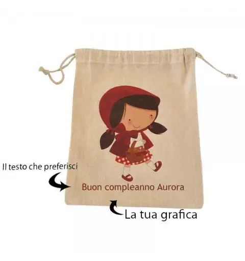 Sacca colore nataurale 30 x 40 cm personalizzabile