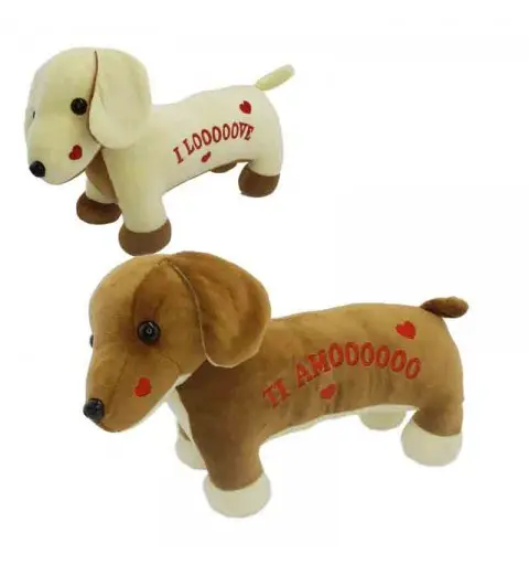 cane peluche 31 cm con scritta mod. assortiti e casuali 95073