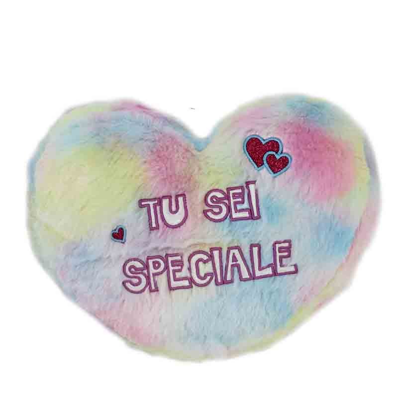 cuore peluche multicolor con frasi assortite e casuali 20 cm 93086