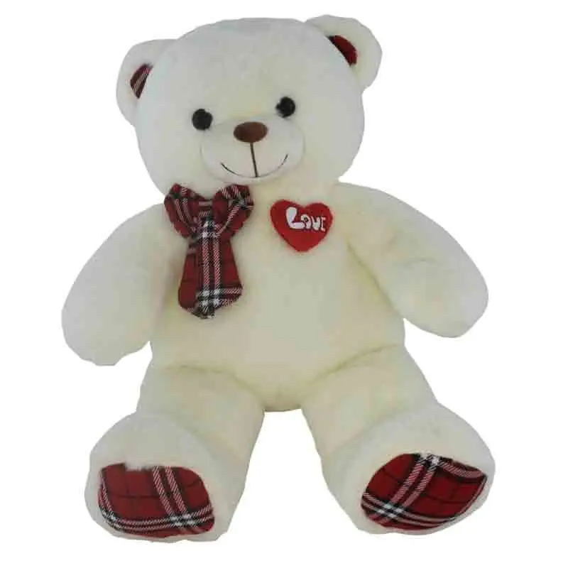 orsetto in peluche 30 cm con cuore e fiocco colori assortiti e casuali 94359
