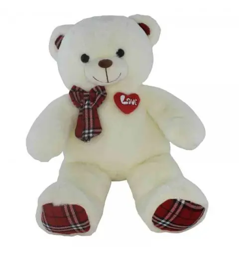 orsetto in peluche 30 cm con cuore e fiocco colori assortiti e casuali 94359