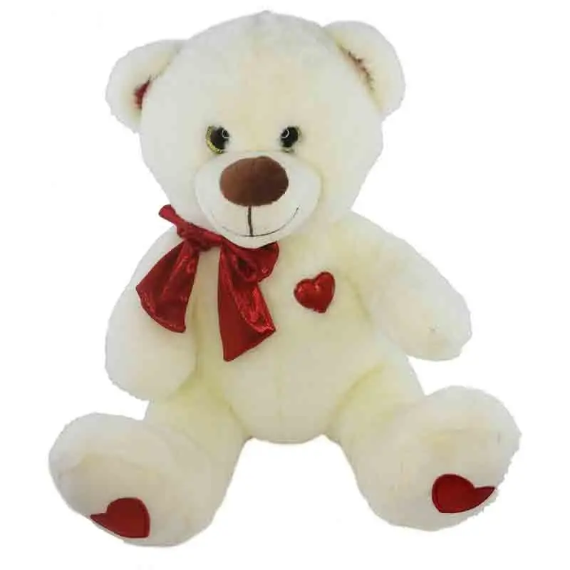 orsetto in peluche con fiocco rosso 33 cm 93819