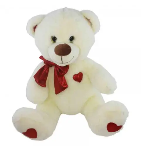 orsetto in peluche con fiocco rosso 33 cm 93819