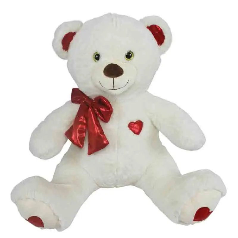 orsetto in peluche con fiocco rosso 55 cm 93246