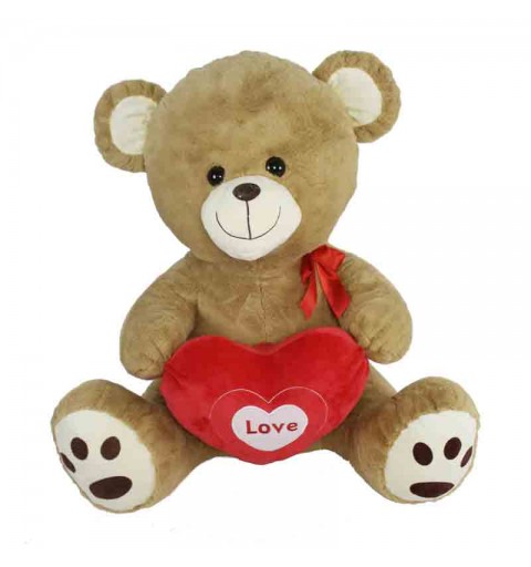 orso in peluche con cuore rosso love  75 cm 93918