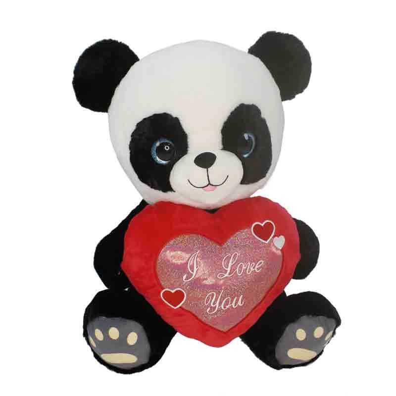 panda in peluche con cuore rosso i love you 55 cm 92744