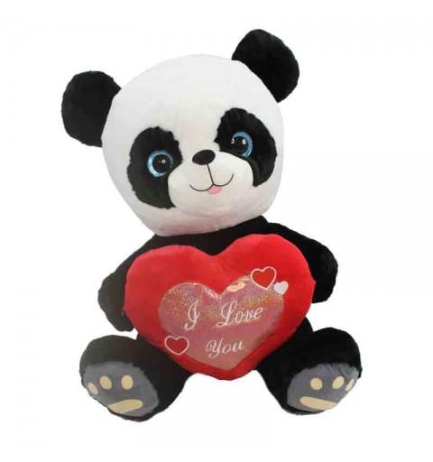 panda in peluche con cuore rosso i love you 75 cm 92751