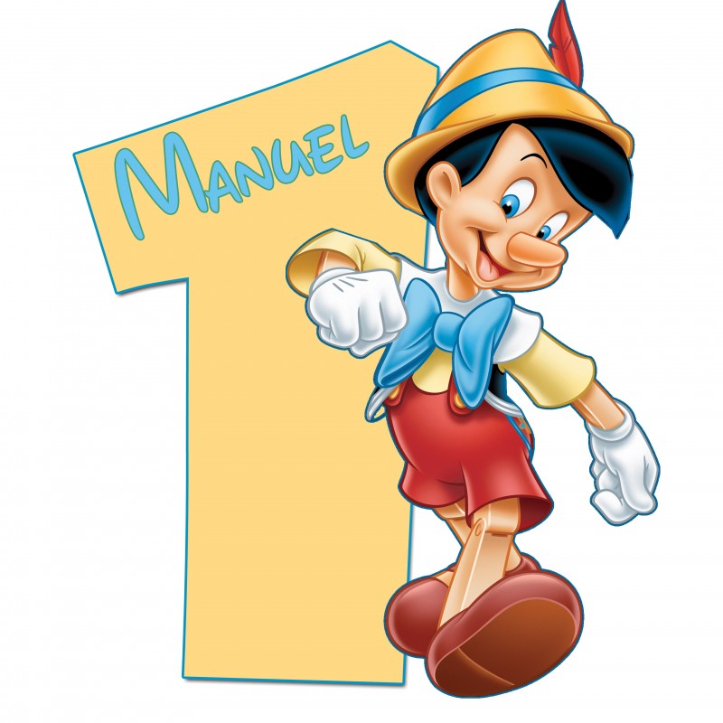 Pinocchio Sagoma numero in polistirolo Personalizzabile