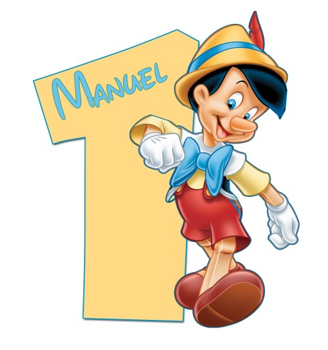 Pinocchio Sagoma numero in polistirolo Personalizzabile