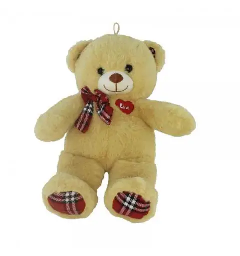 orsetto con cuore e fiocco colori assortiti e casuali 22 cm 94342