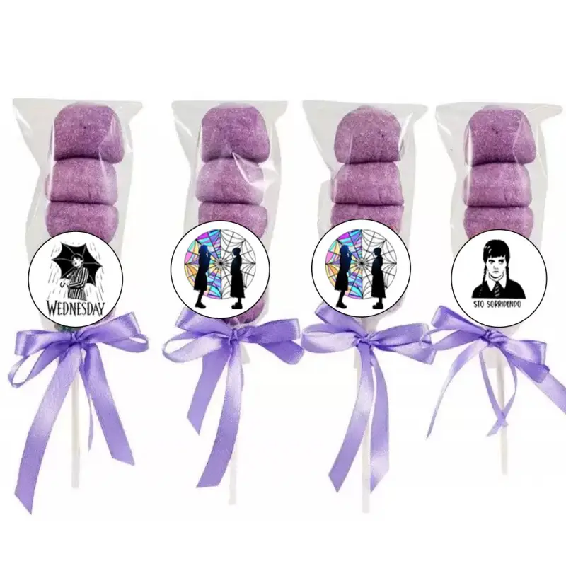 Spiedini di Marshmallow Mercoledì addams - 24pz