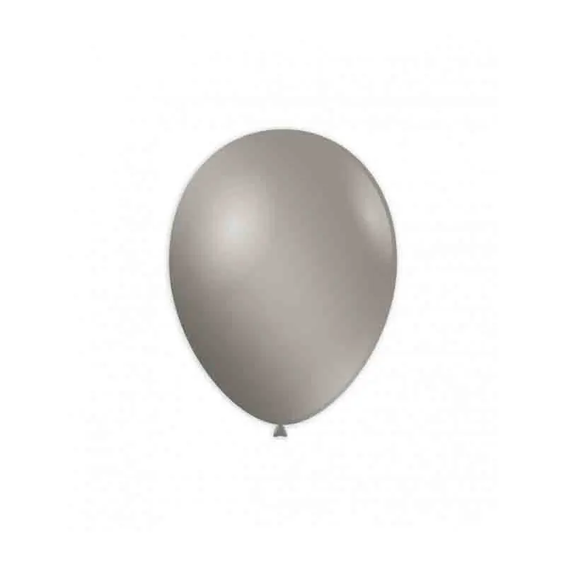 100 Palloncini metallizzati 10 - 26cm Argento 68 GM90 68
