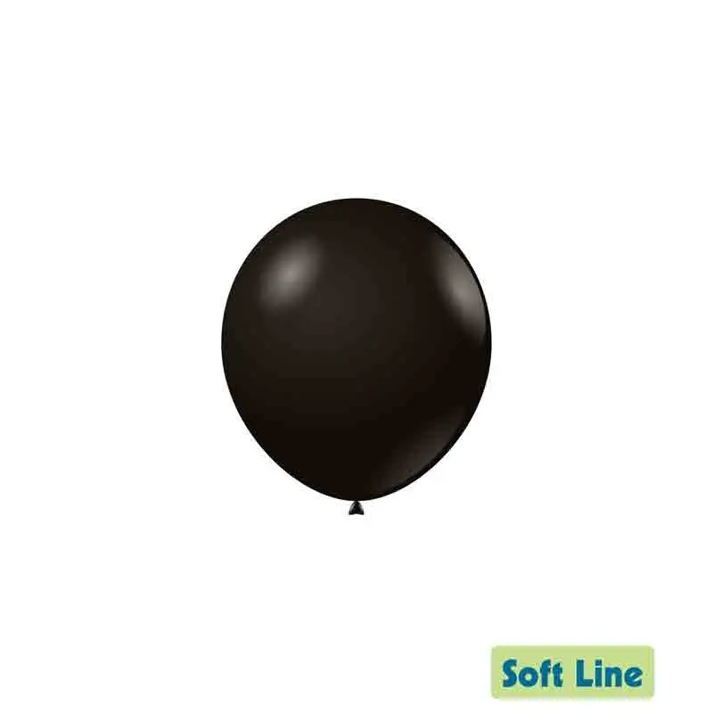 100 Palloncini Soft Line 5 - 13cm Nero 128