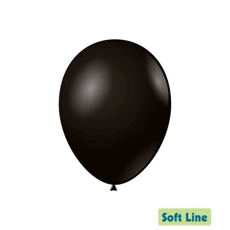 50 Palloncini Soft Line Pastello 12 - 30 cm Nero 128
