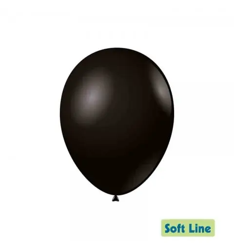 50 Palloncini Soft Line Pastello 12 - 30 cm Nero 128