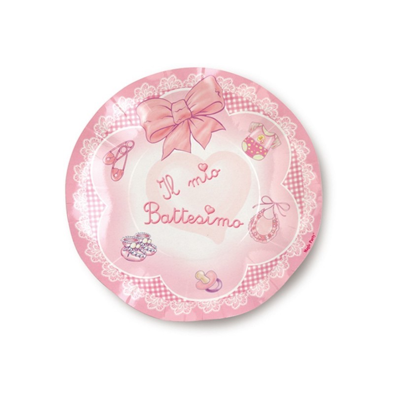 Trade Shop - 12 Scatoline Porta Confetti Bomboniera Nascita Battesimo Bimba Rosa Carrozzina 5273 10924