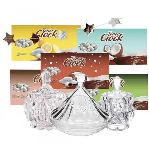 CONFETTATA BOCCIA TENERCIOCK 5 KG CON CONTENITORI DI VETRO