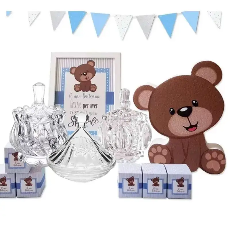 SWEET TABLE BATTESIMO CELESTE A TEMA ORSETTO