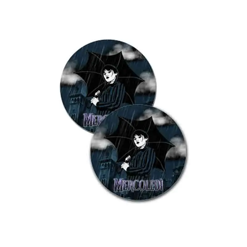 ADESIVO TONDO MERCOLEDì ADDAMS - 1 PZ