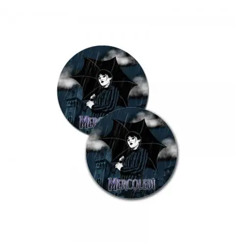 ADESIVO TONDO MERCOLEDì ADDAMS - 1 PZ