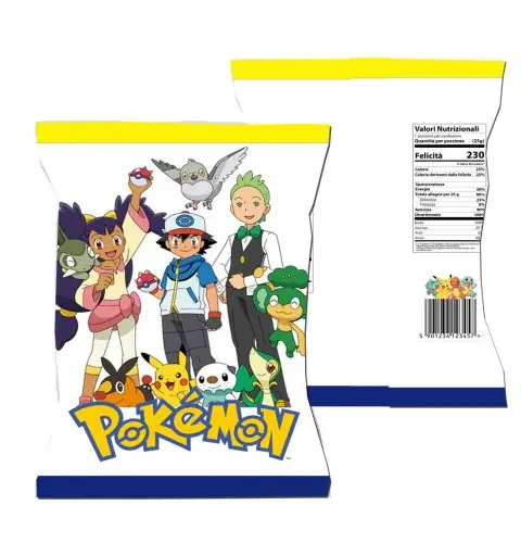Patatine Pokemon Personalizzate - 20 pz