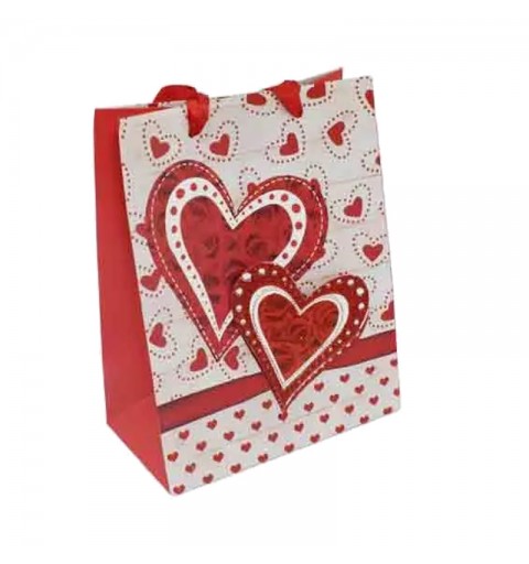 Shopper Regalo San Valentino con peluche cuore Love e Baci perugina