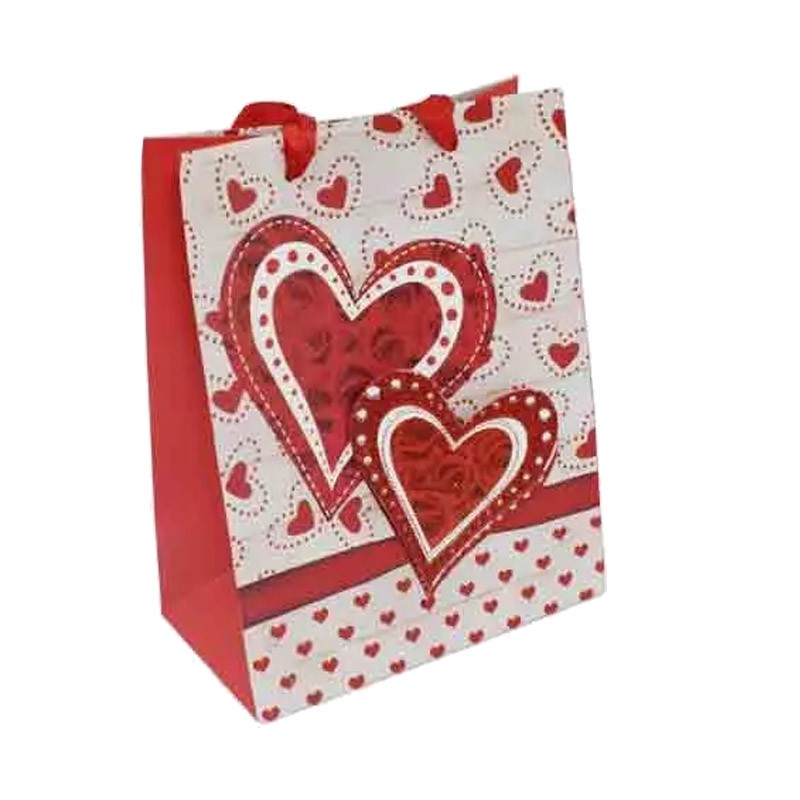 Shopper Regalo San Valentino Orsetto Peluche Con sciarpa e cuore + Baci perugina