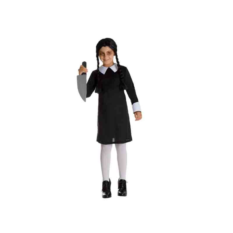 costume carnevale Figlia Horror Bambina Di Halloween mercoledì Addams 11/12 anni H8157-A-1