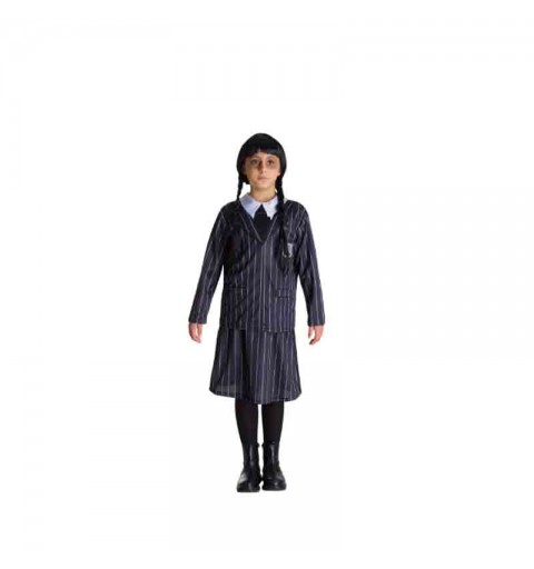 costume carnevale mercoledì addams divisa School Girl Horror 12/13 anni tg. S 1956