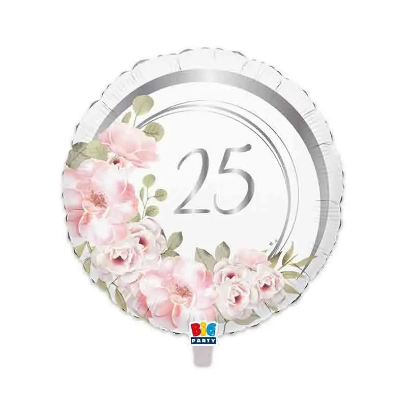 Palloncino Mylar 18 25° Anniversario Floral 75343