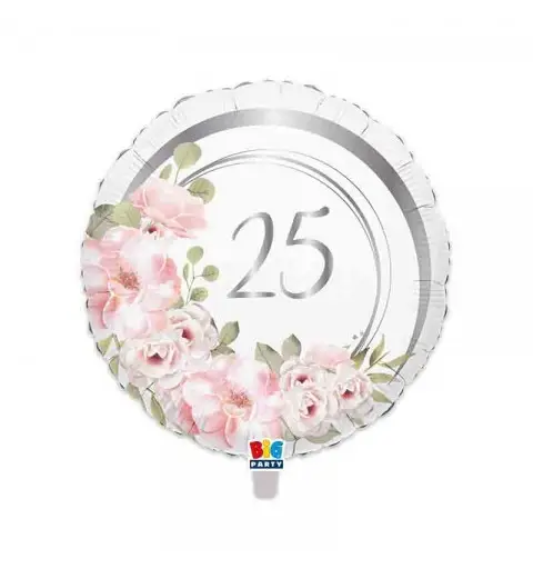 Palloncino Mylar 18 25° Anniversario Floral 75343
