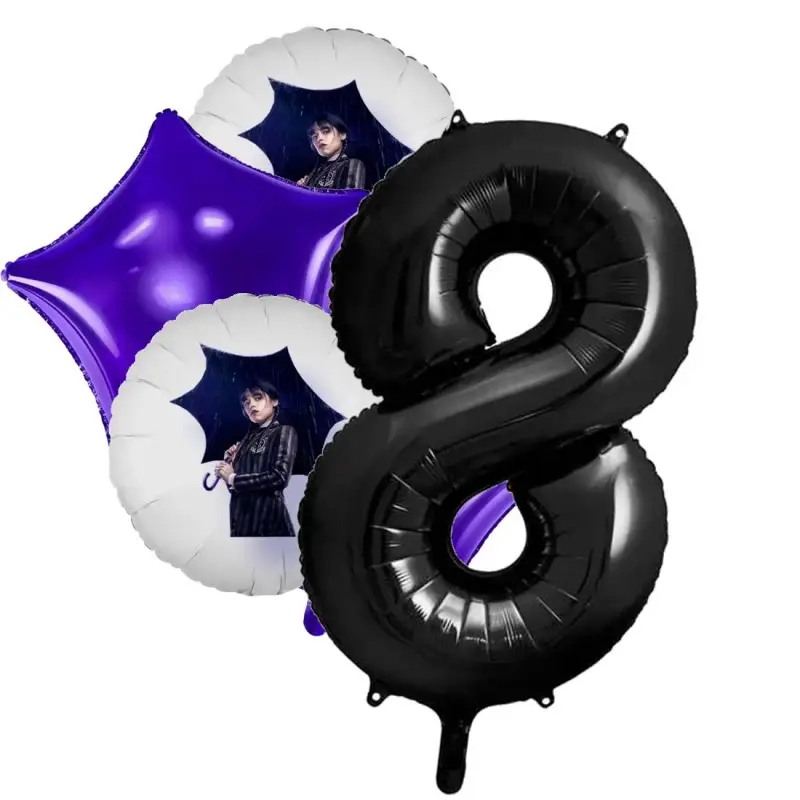 Bouquet di Palloncini mercoledì Addams fai da te - kit n 2