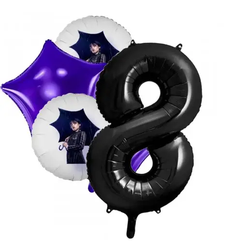 Bouquet di Palloncini mercoledì Addams fai da te - kit n 2