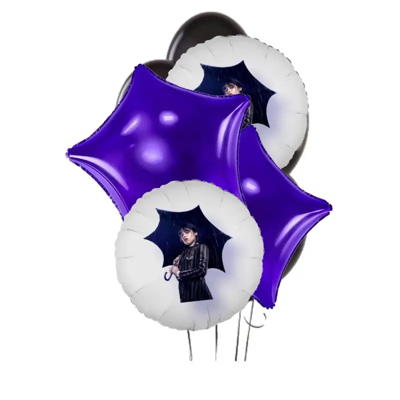 Bouquet di Palloncini Mercoledì Addams - kit n 9