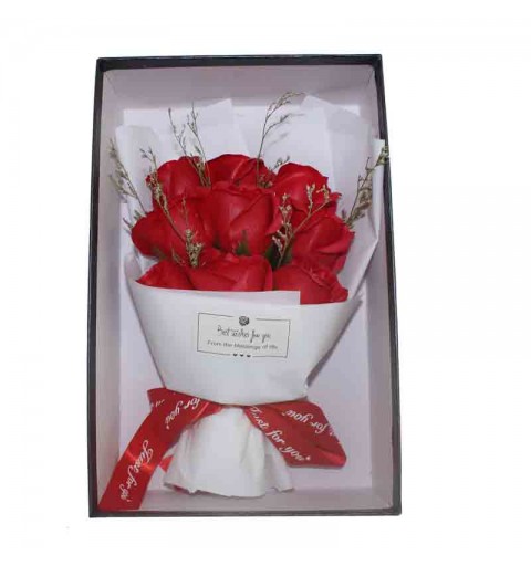 scatola con fascio rose profumate 18 x 28 x 9 cm 95400