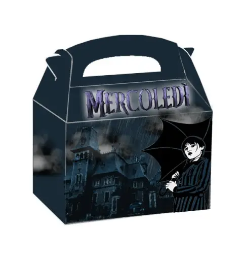 Scatolina Box Caramelle e Pop Corn Mercoledì Addams