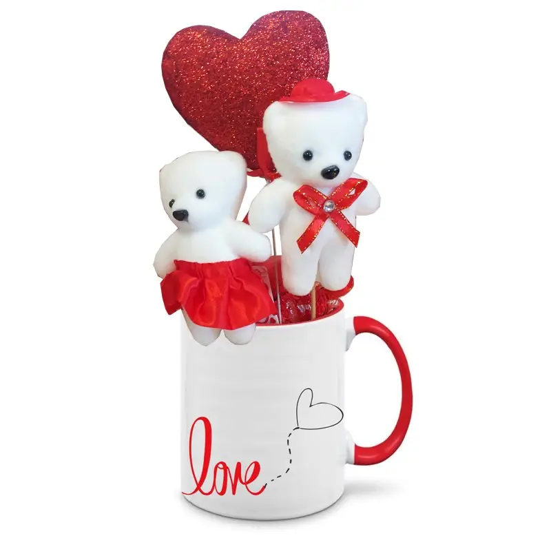 Regalo san Valentino Con Tazza e orsetti