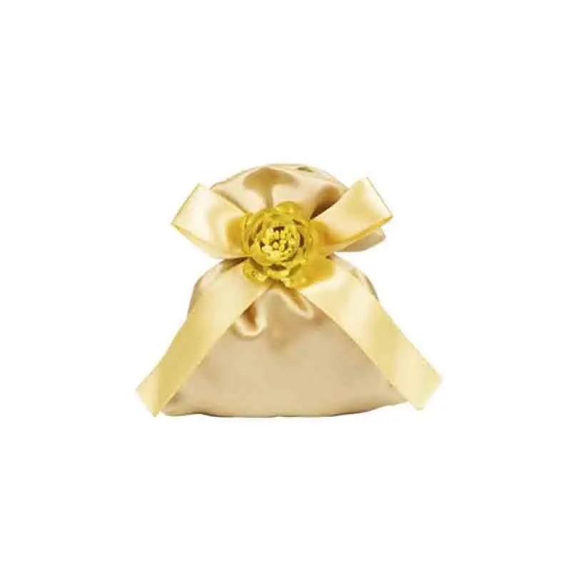 10 sacchetti raso oro 10 x 13 cm A2758