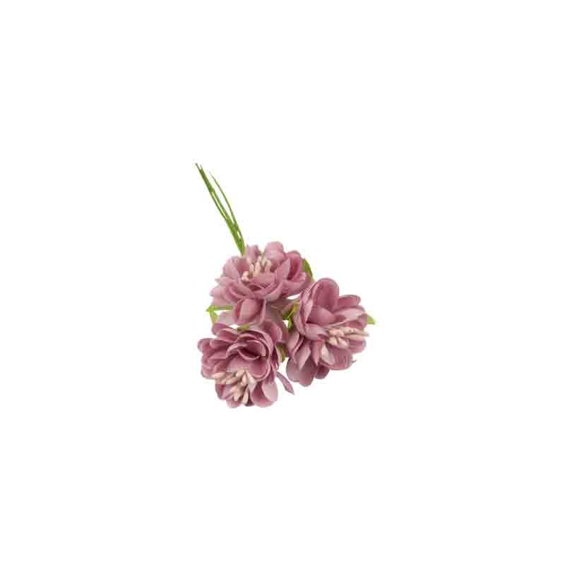 36 fiori decorativi per bomboniere  rosa antico FB1210-05