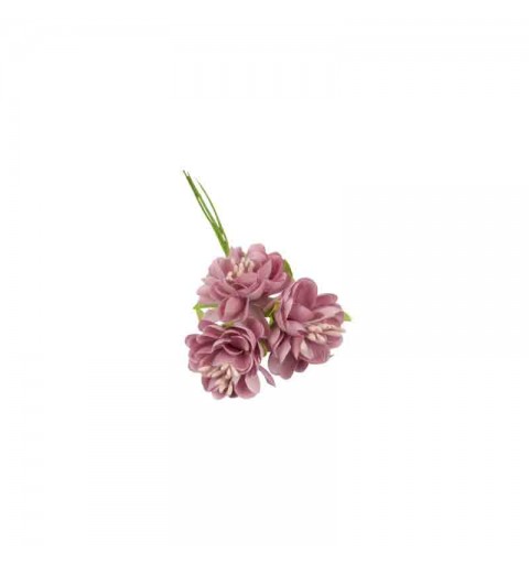 36 fiori decorativi per bomboniere  rosa antico FB1210-05