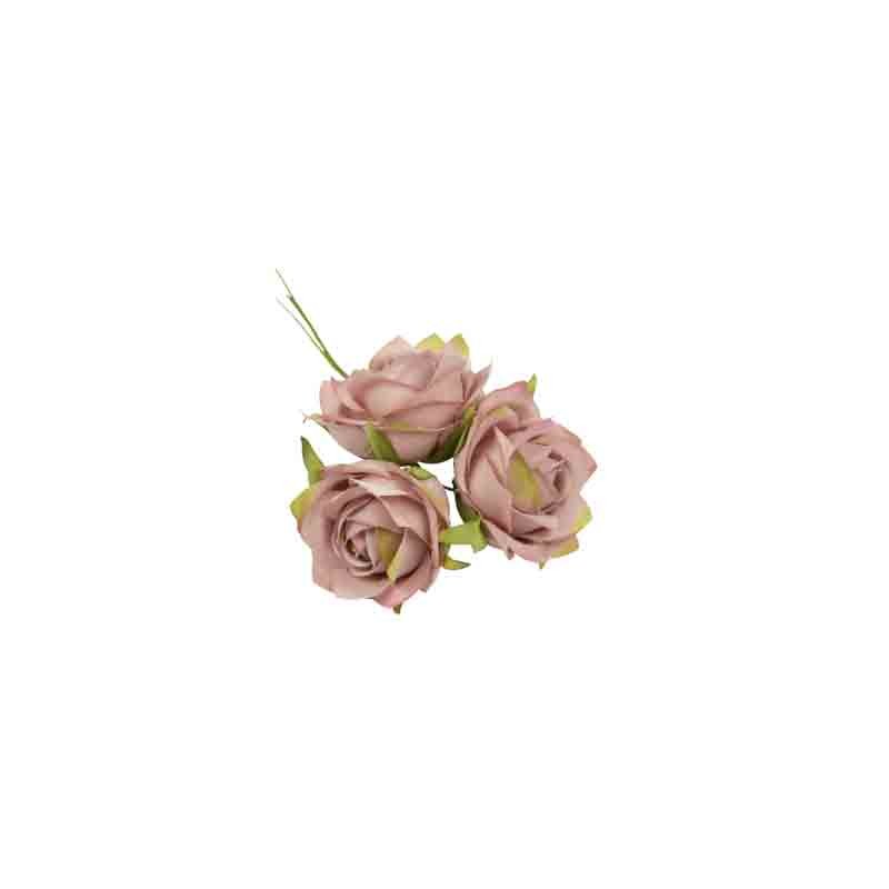36 fiori decorativi per bomboniere rosa antico FB2227-05