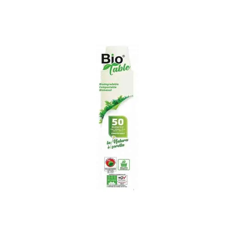 50 bicchieri Bio Table 8 cl. Compostable bicchierini caffè