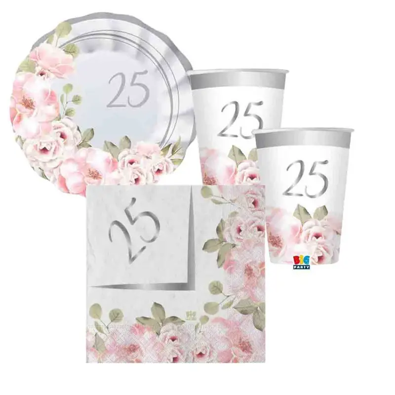 KIT N 2 COORDINATO 25 ANNI MATRIMONIO