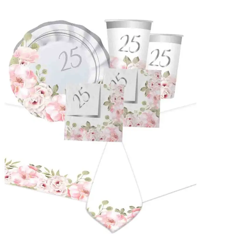 KIT N.3 COORDINATO 25 ANNI MATRIMONIO