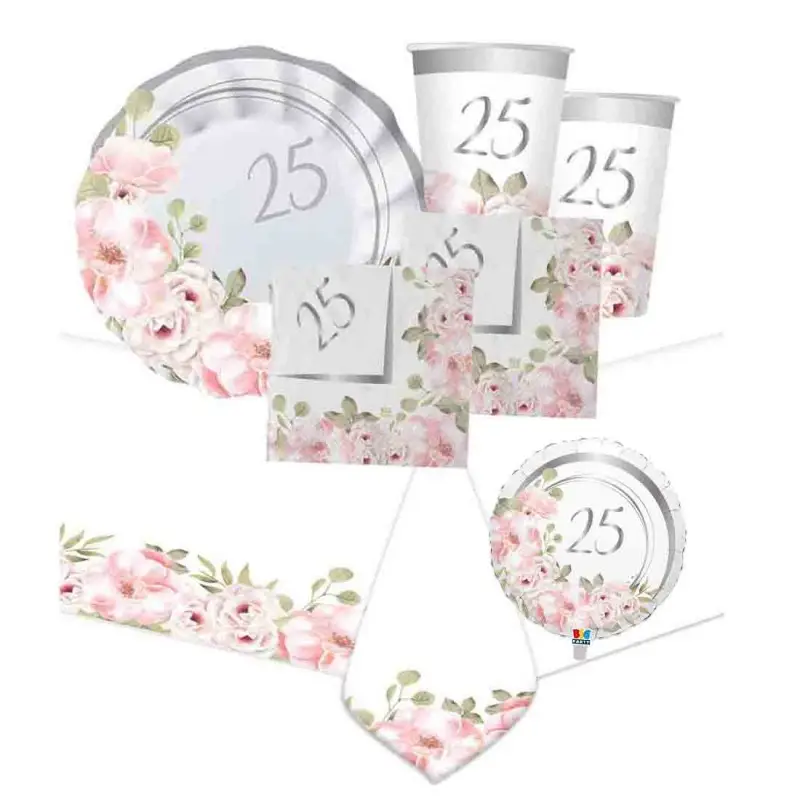 KIT n.10 COORDINATO 25 ANNI MATRIMONIO