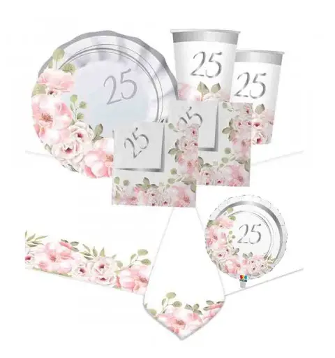 KIT n.10 COORDINATO 25 ANNI MATRIMONIO