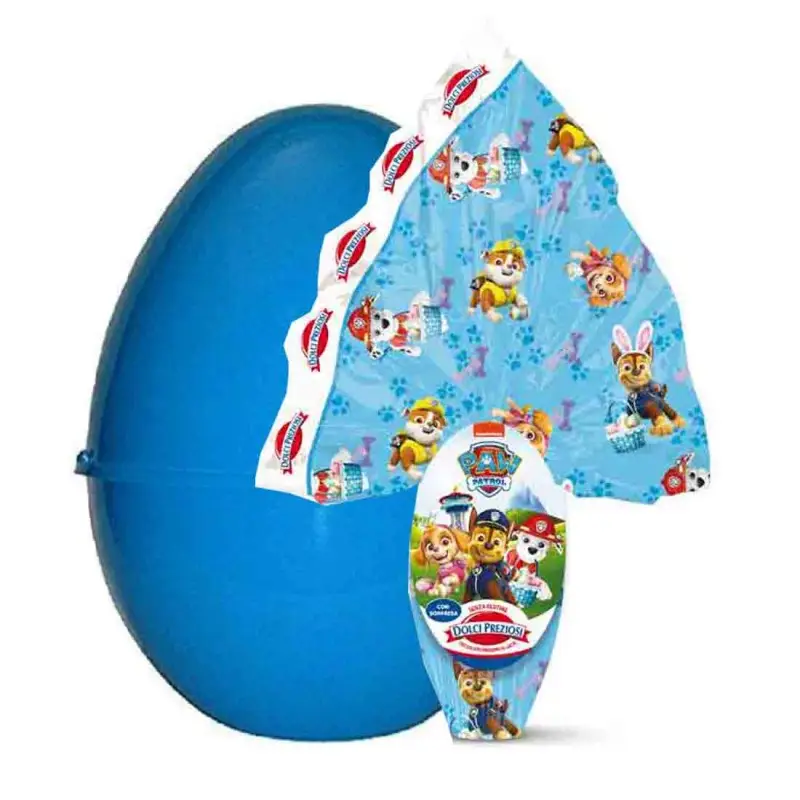 UOVO DI CIOCCOLATO PAW PATROL CON GUSCIO CELESTE
